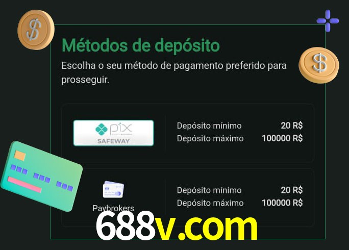O cassino 688v.com oferece uma grande variedade de métodos de pagamento
